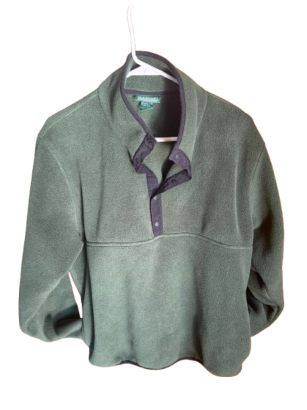(D14) L.L. Bean's Men's pullover 3/4 button fleece, Size Medium